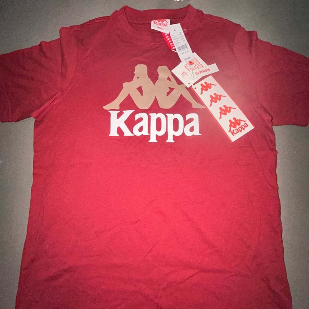 Kappa Red Tee with Iconic Logo